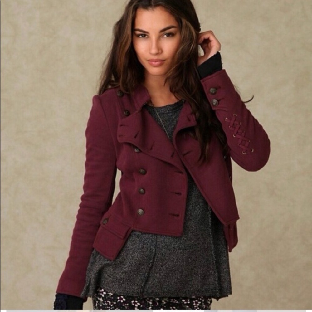 We The Free Majorette Jacket in Burgundy